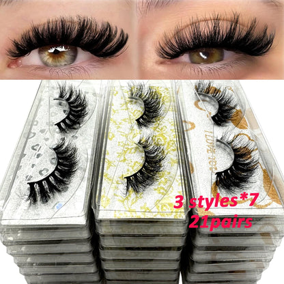 New 21Pairs Thick 3D Mink Lashes