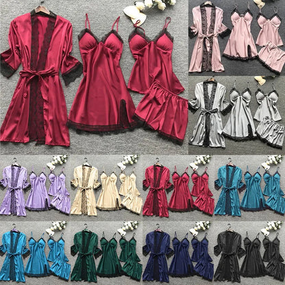 Sexy  Lingerie Dress Robe Sleepwear Pajamas Set