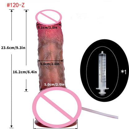 Silicone Thick Ejaculation Realistic Dildo