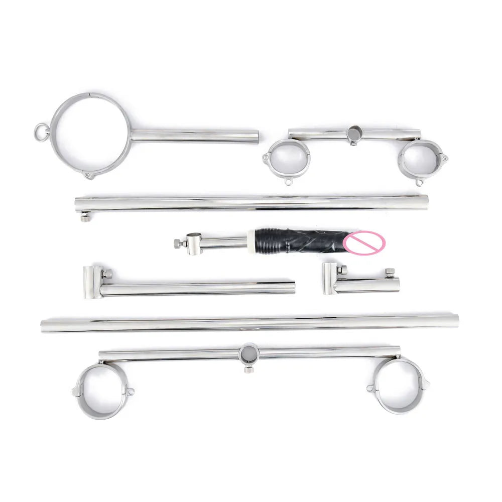 Stainless Steel Bar Spreader with Dildo Collar
