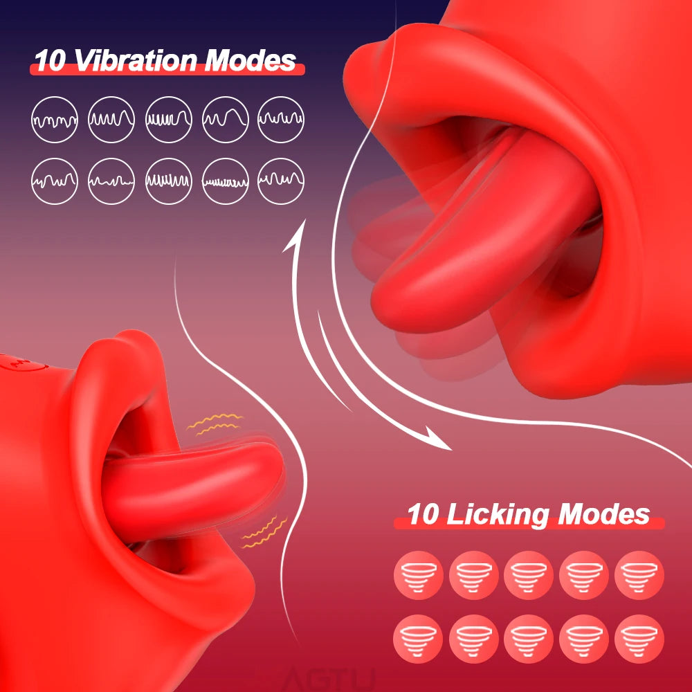 Vibrator Licking Tongue Sex Toy for Women