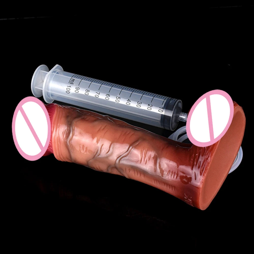 Silicone Thick Ejaculation Realistic Dildo