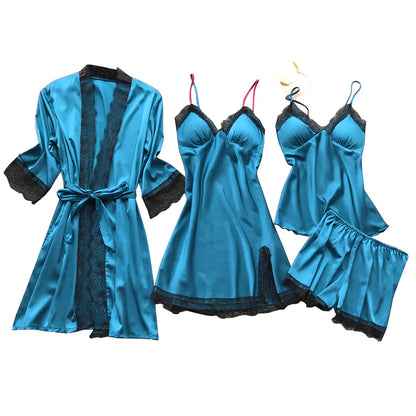 Sexy  Lingerie Dress Robe Sleepwear Pajamas Set
